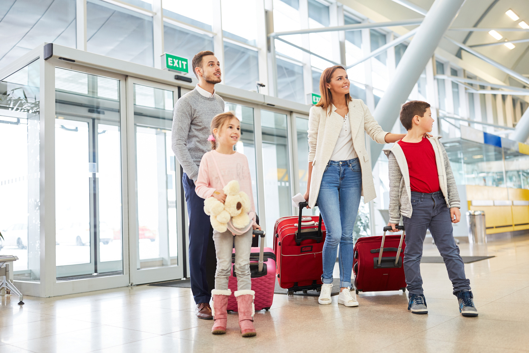 Family Arriving at the Airport
